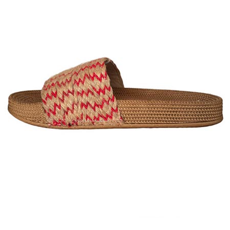 دمپایی زنانه انگلیش هوم جنس PVC و کنف ترکیه ای مدل Coastal red