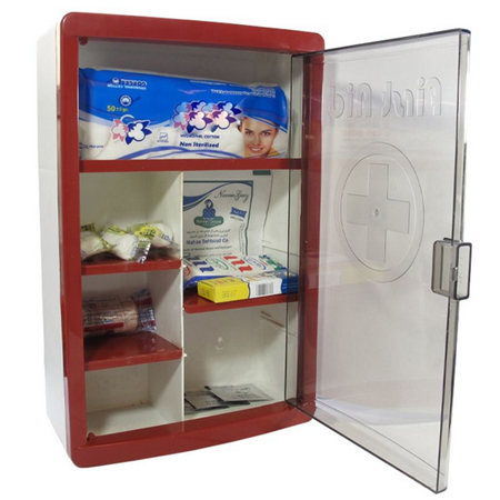 جعبه کمک های اولیه به همراه محتویات ضروری