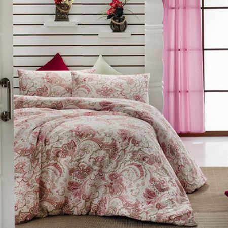 سرویس ملحفه پلی کتان مدل Firuze Kahve یک نفره 3 تکه