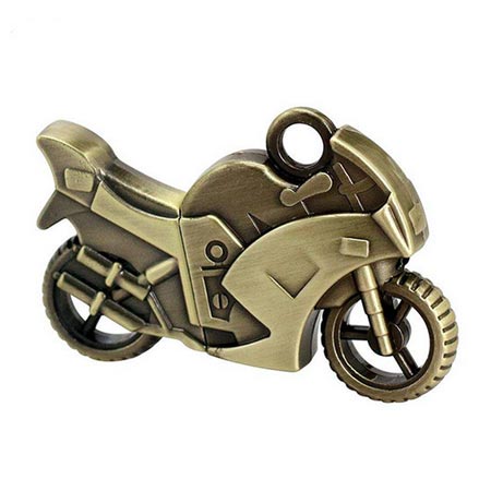 فلش مموری طرح موتورسیکلت ظرفیت 64 گیگابایت بدنه فلزی