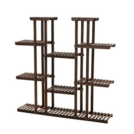 استند گل و گلدان چوبی ام دی اف چهار طبقه جادار