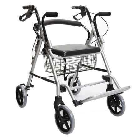 واکر 4 چرخ تاشو زیکلاس مد جنس آلومینیوم و چرم