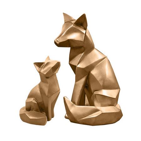 مجسمه طرح روباه کد 6869J1 مجموعه 2 عددی