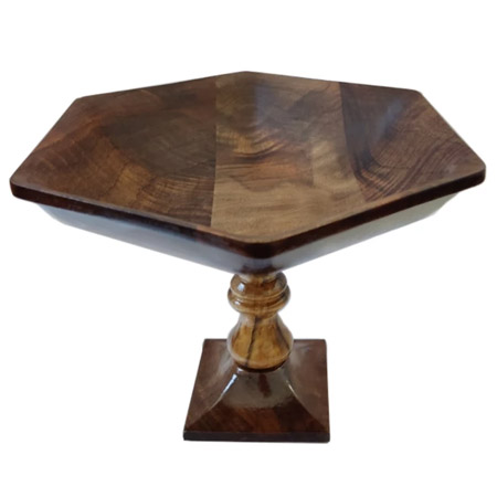 میوه خوری مدل پایه دار شش ضلعی چوبی