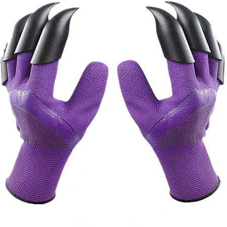 دستکش باغبانی مدل چنگک دار دوقلو ضد آب