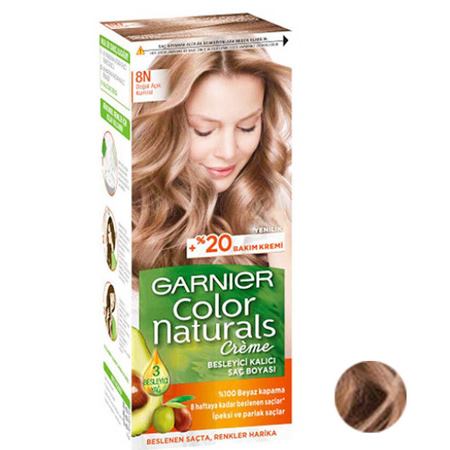 کیت رنگ مو گارنیه شماره 8N رنگ قهوه ای روشن طبیعی