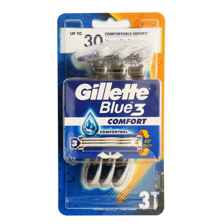 خود تراش ژیلت آقایان مدل Blue3 Comfort بسته 3 عددی