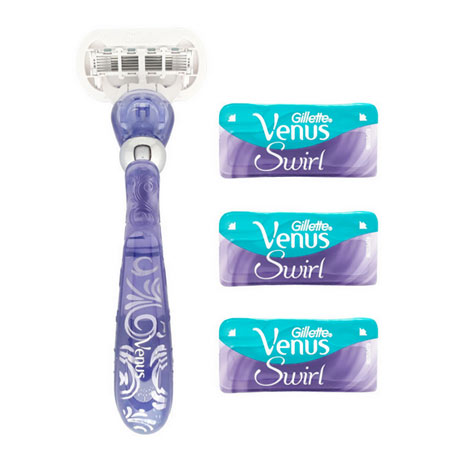 خود تراش ژیلت مدل Venus Swiral به همراه تیغ یدک بسته 3 عددی