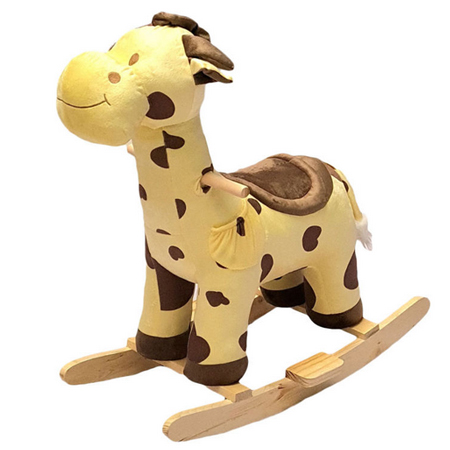 راکر کودک مدل زرافه جنس چوب و پارچه
