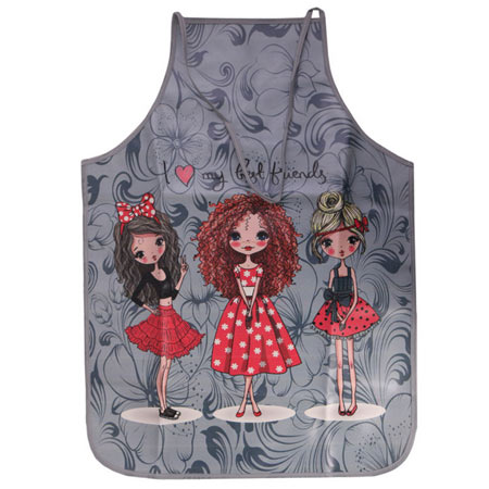 پیش بند آشپزخانه طرح سه دختر سایز بزرگسال