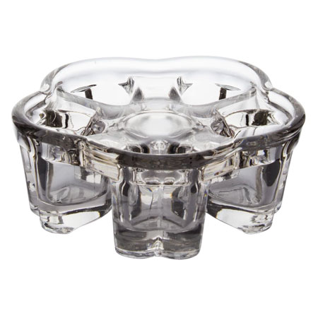 وارمر قوری جنس شیشه ای مدل قلبی بی رنگ و شفاف