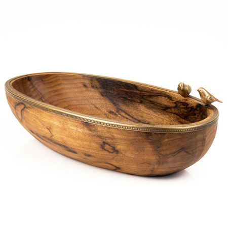 میوه خوری بیضی چوبی برند گلد کیش مدل گلدن برد