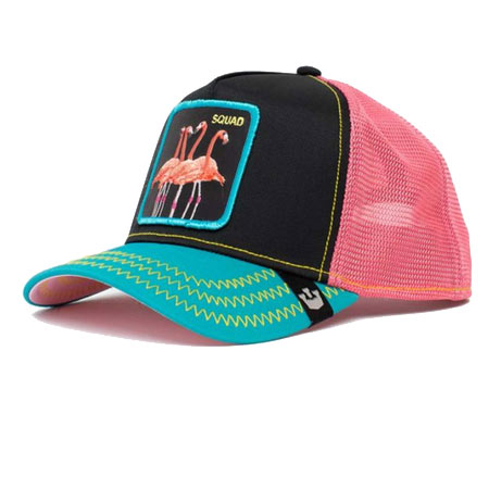 کلاه کپ گورین براز جنس پلی استر و کتان مدل Flamingos