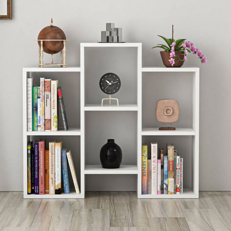 کتابخانه ملامینه 6 طبقه ایستاده مدل گرند