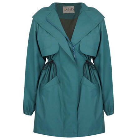 بارانی دخترانه قد روی زانو رنگ سبز