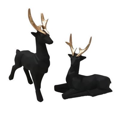 مجسمه طرح گوزن سیاه مجموعه 2 عددی