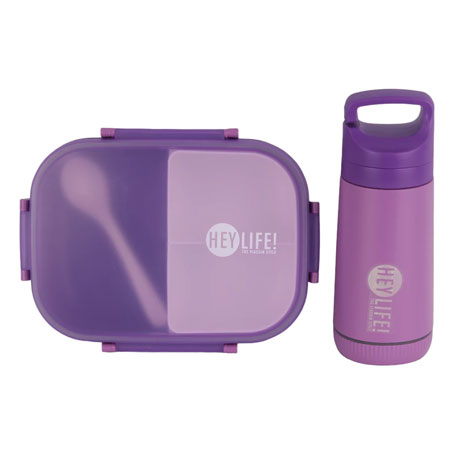 ظرف غذای کودک مدل HEY LIFE به همراه قمقمه بدون BPA