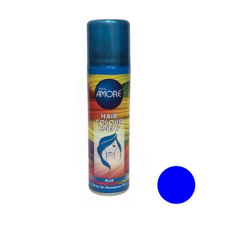 اسپری رنگ مو سورا آمور کد 1 حجم 150 میلی لیتر رنگ آبی