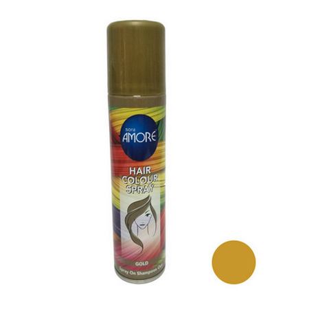 اسپری رنگ مو سورا آمور کد 3 حجم 150 میلی لیتر رنگ طلایی