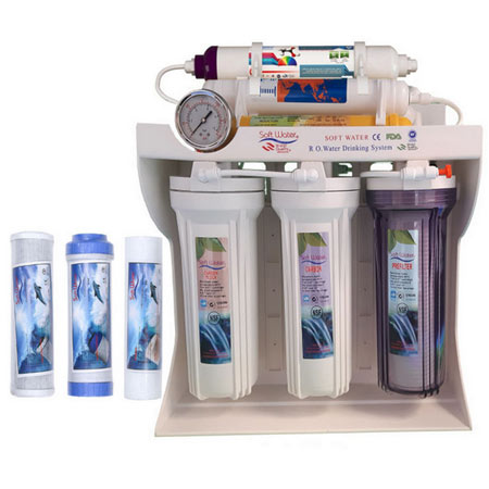 دستگاه تصفیه کننده آب سافت واتر مدل hajibashi-x800 به همراه فیلتر تصفیه آب