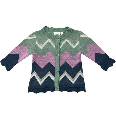 ژاکت نوزادی نیم ایت جنس پلی استر کشبافت دکمه ای