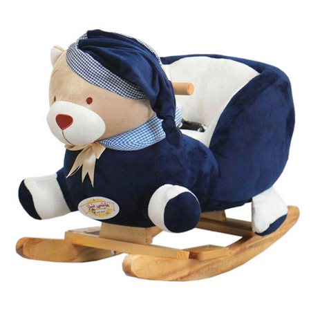 راکر کودک چوبی پارچه ای هانی ناز طرح خرس