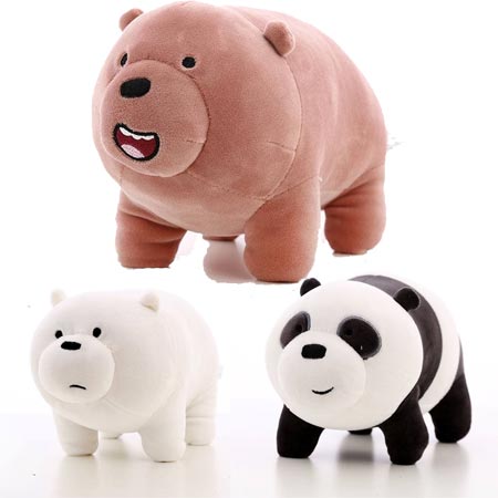 عروسک پولیشی سه خرس کله فندقی طول 30 سانتی متر