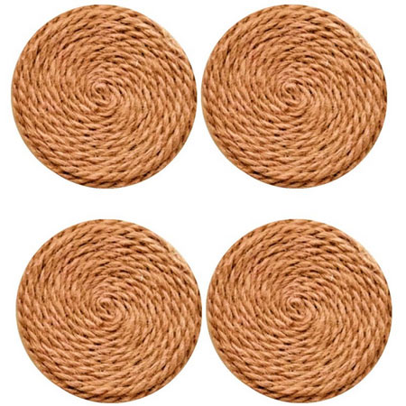 زیر لیوانی زاشادو جنس کنفی و پنبه ای بسته 4 عددی