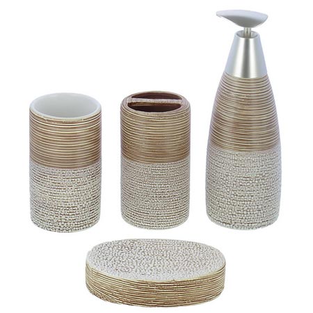 ست سرویس بهداشتی 4 پارچه مدل سرامیکی کنفی