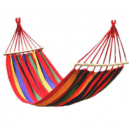 تخت آویز ننو مدل تک نفره کنفی چوبدار جنس پشم