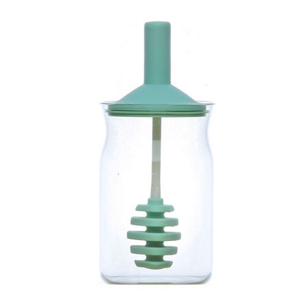 ظرف عسل شیشه ای به همرا چوبک