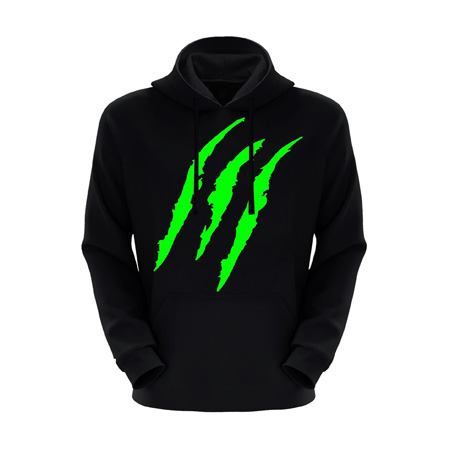 هودی مردانه طرح چنگ رنگ مشکی