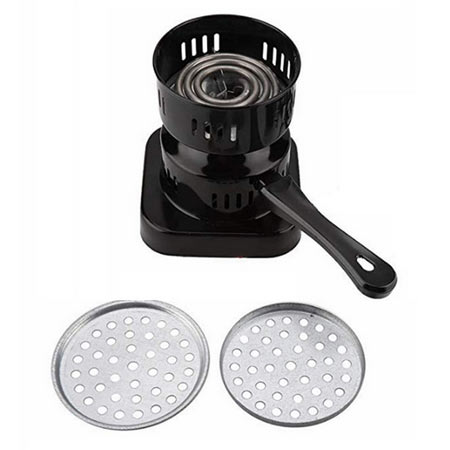 ذغال سرخ کن برقی مدل هوکا با جنس بدنه فلز