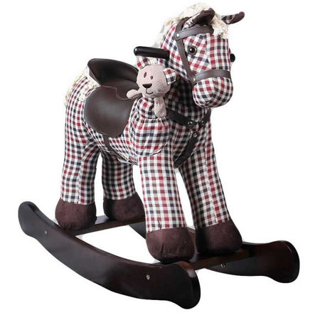 راکر کودک مدل اسب جنس چوب و پارچه