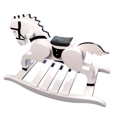 راکر کودک چوبی مدل اسب سفید