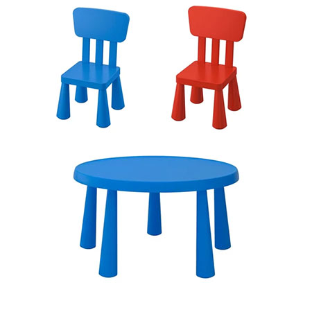 ست میز و صندلی کودک ایکیا بسته 3 عددی جنس کلاف اسفنج
