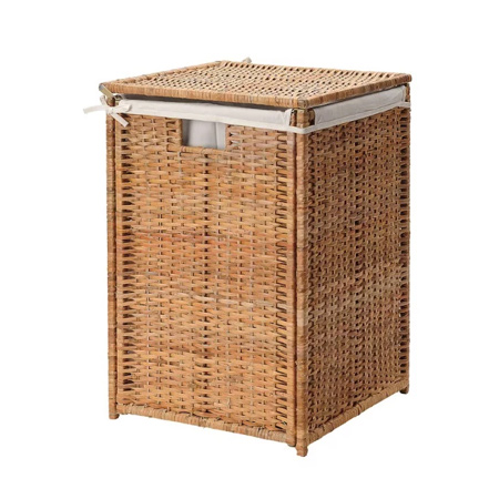 سبد رخت چرک حصیر چوبی ایکیا