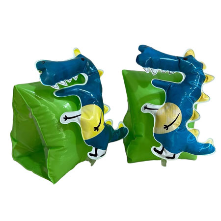 بازوبند شنا بادی مدل سه بعدی طرح تمساح جنس پی وی سی