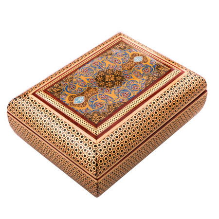 جعبه جواهرات خاتم کاری کد 895