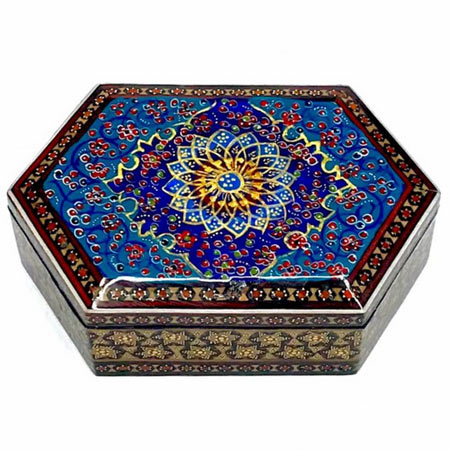 جعبه جواهرات مدل خاتم کاری کد a42