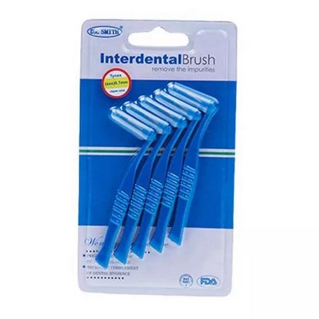 مسواک بین دندانی برند اینتردنتال بسته 5 عددی با برس متوسط