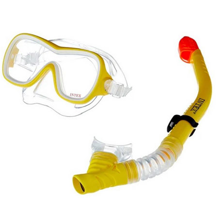 اسنورکل و عینک شنا اینتکس جنس لنز پلی کربنات