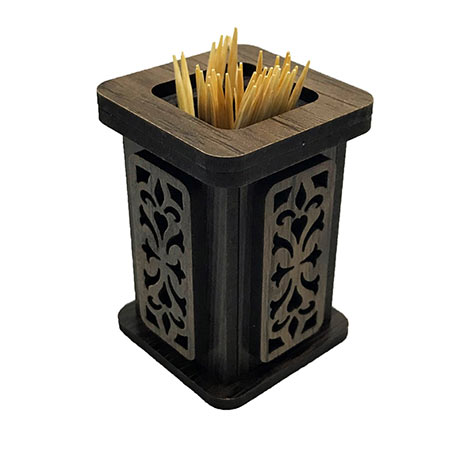 ظرف خلال دندان چوبی برند ایرسا همراه یک بسته خلال دندان