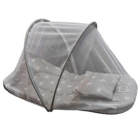 پشه بند کودک ایسیز مدل تاشو همراه تشک و بالشتک طرح ستاره