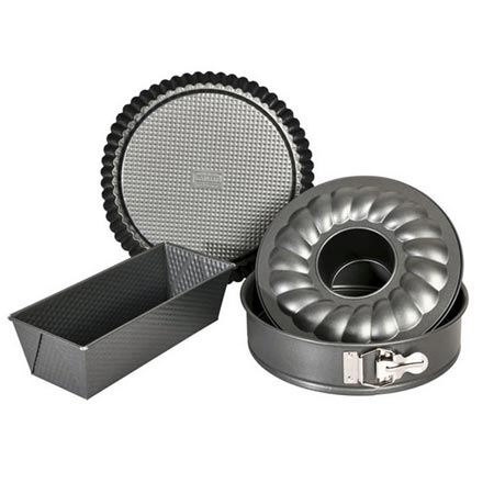 قالب کیک خارجی کایزر جنس تفلون مجموعه 4 عددی