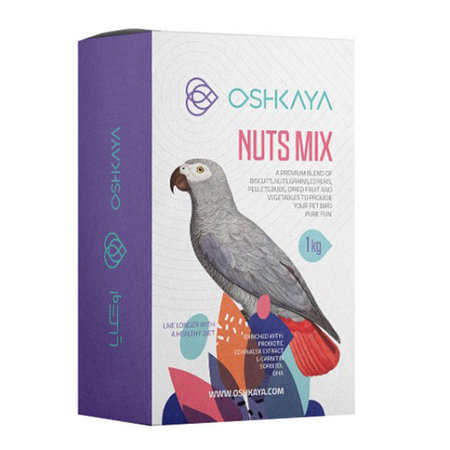 غذای خشک کاسکو و طوطی های بزرگ اوشکایا مدل Nuts Mix وزن 1 کیلوگرم