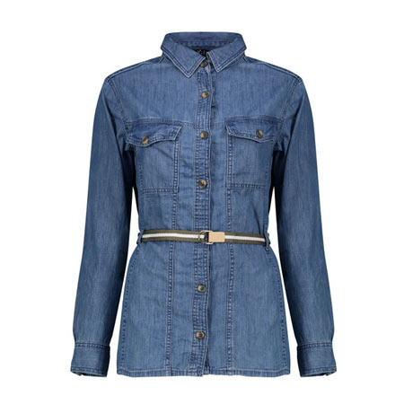 شومیز زنانه کیکی رایکی جنس نخ آستین بلند یقه برگردان