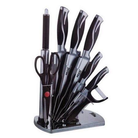 سرویس چاقو آشپزخانه استیل 9 پارچه مکسی مدل KS