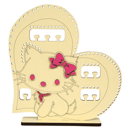 استند جواهرات گربه طرح کیتی جنس چوب ام دی اف