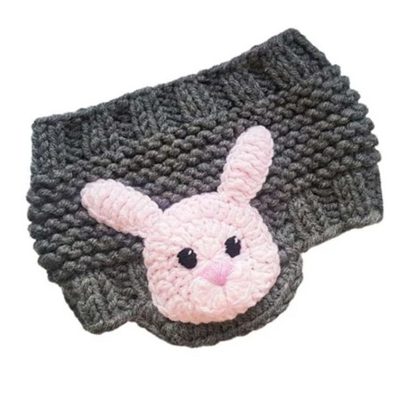 هدبند بافتنی نوزادی طرح خرگوش